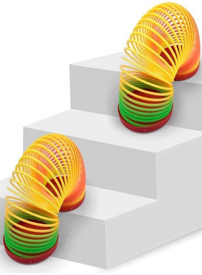 GNR Pack of 2 Magic Rainbow Spring Bouncy Expandable Slinky Toy for Kids | Best Birthday Return Gift - Image 5